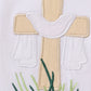 Premium White cross embroidery top