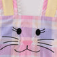 Premium pink bunny bow plaid dress