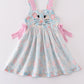 Premium green bunny bow floral dress