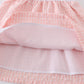 Premium Pink bunny embroidery gingham dress