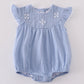 Premium blue cross embroidery bubble