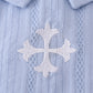 Premium Blue cross embroidery romper