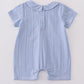 Premium Blue cross embroidery romper