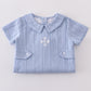 Premium Blue cross embroidery romper