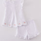 Premium white floral embroidery set