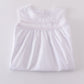 Premium white floral embroidery ruffle dress