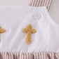 Premium brown cross embroidery bubble