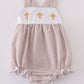 Premium brown cross embroidery bubble