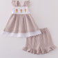 Premium brown cross embroidery set