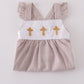 Premium brown cross embroidery set