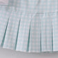 Blue active gingham skorts set