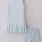 Blue active gingham shorts dress set