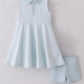 Blue active gingham dress set