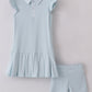 Blue active ruffle dress set