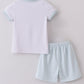 Blue active shorts set