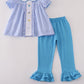 Blue princess pumpkin ruffle set