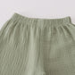 Premium sage ruffle pants set