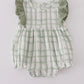 Premium sage ruffle plaid bubble