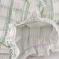 Premium sage ruffle plaid bubble