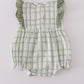 Premium sage ruffle plaid bubble