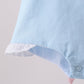 Blue ribbon ruffle bow bubble