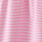 Pink apple embroidery stripe dress