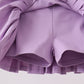 Purple pleated skort