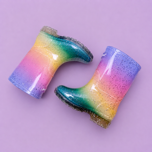 Rainbow Rain Boots