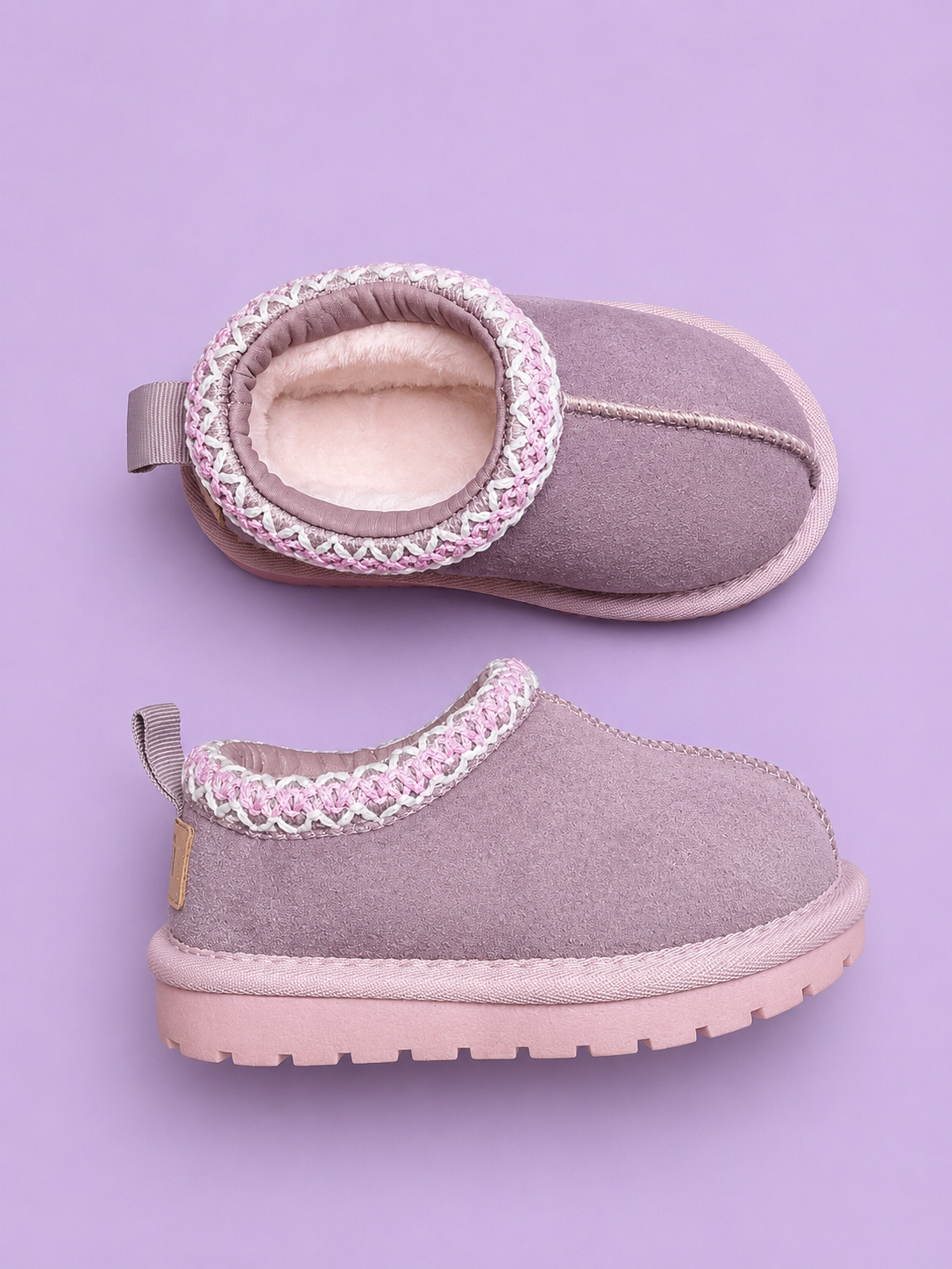 Slip on Suede Boot Pink