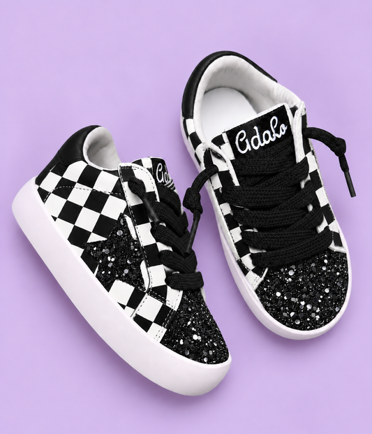 Black Checker Sparkle PO