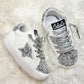 Silver sparkle kids sneaker
