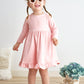 Pink ruffle girl dress