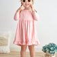 Pink ruffle girl dress