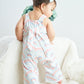 Rainbow print girl jumpsuit