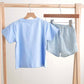 Blue easter bunny hand-smocked boy set