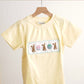 Mustard easter bunny egg french knot top
