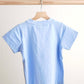 Blue easter cross hand-smokced boy top