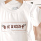 Khaki he is risen hand-smocked boy set
