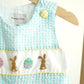 Blue easter bunny egg french knot boy gingham seersucker jonjon