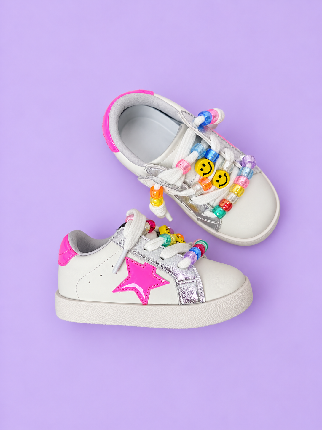 Hot Pink Beaded Smiley PO