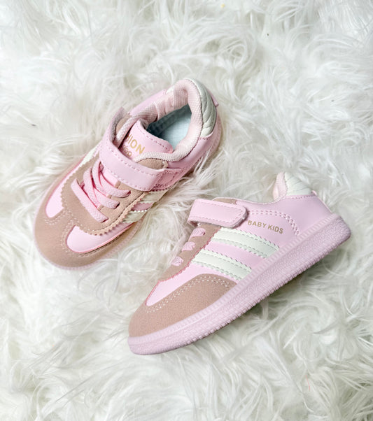 Pink striped runner