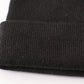 Black ribbed basic knit beanie