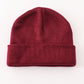 Burgundy ribbed basic knit beanie