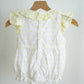 Mustard character hand smocked ruffle bubble