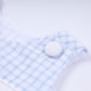 Blue character hand smocked gingham bubble