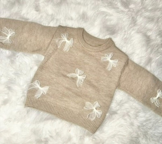 Bow Accent Knit Sweater