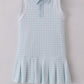 Blue active gingham shorts dress set