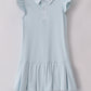 Blue active ruffle dress set