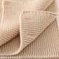 Beige baby soft knitted blanket