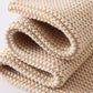 Beige baby soft knitted blanket